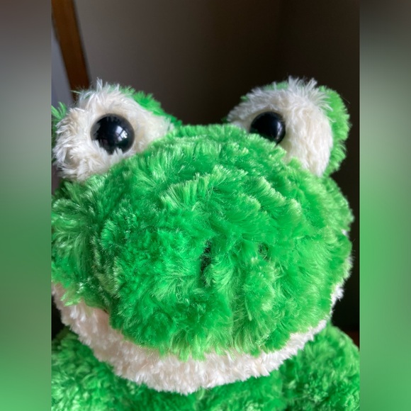 Build A Bear Green Frog 17" Plush Stuffed Animal Smiling Friendly Frog - Picture 2 of 9